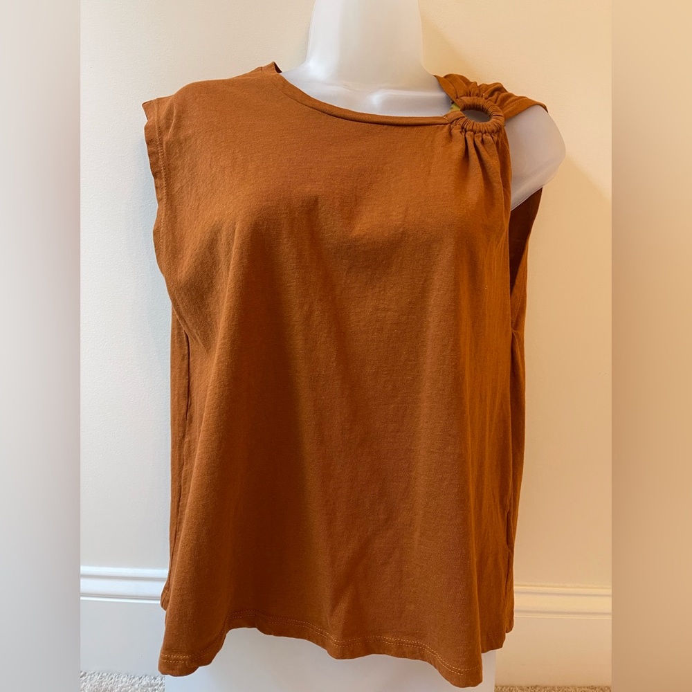 Sfera Basic Orange Brown Top With Ring Detail Siz… - image 1